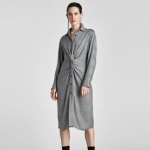 Zara Twist Front Buttoned Down Dress - Size XXL